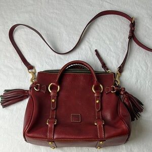 Dooney & Bourke Red Crossbody Bag with Gold Hardware